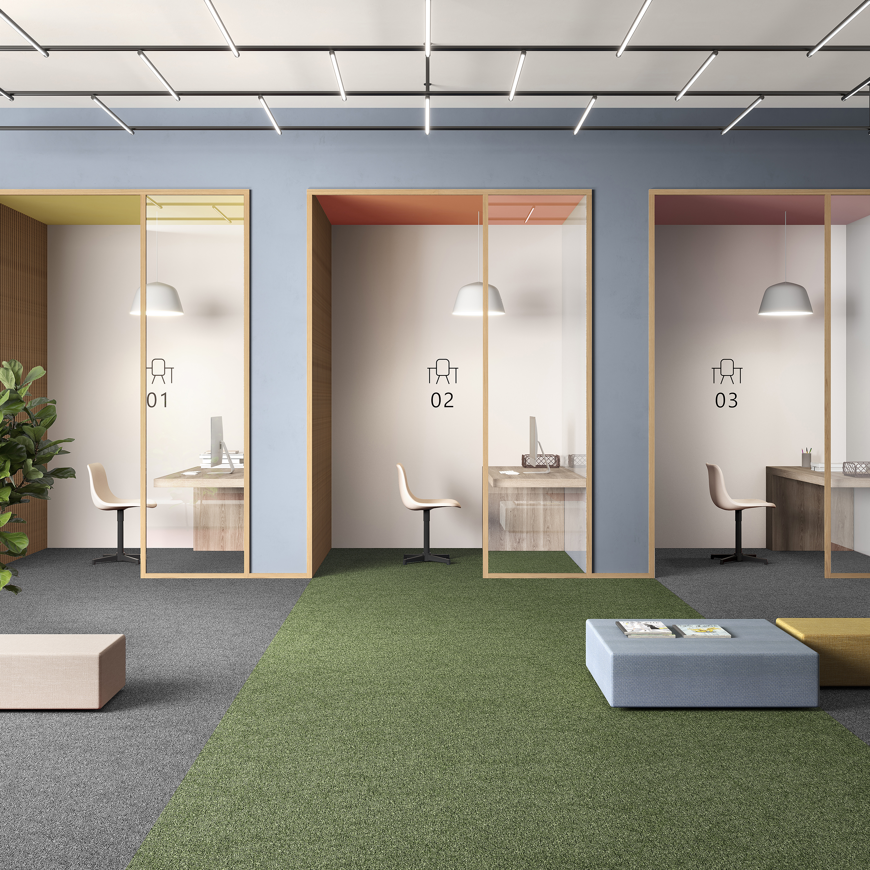 Ковровая плитка Medusa Tile 21 (500*500*5 мм) — купить в Астрахани