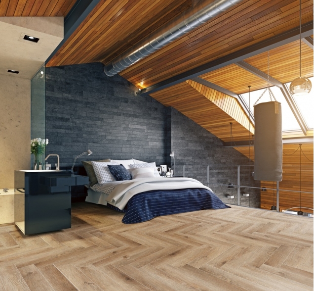 Виниловый ламинат SPC "Cronafloor" Herringbone Дуб Монпелье (640*128*4,5 мм) — купить в Астрахани