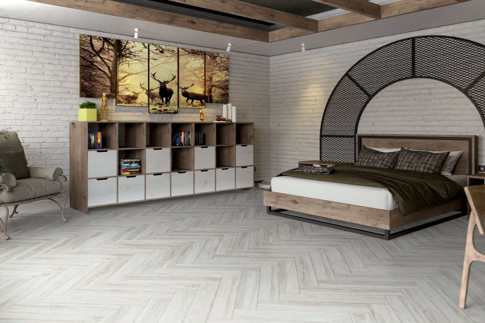 Инженерный паркет «Damy Floor» Ванильный (укладка елочкой) — купить в Астрахани