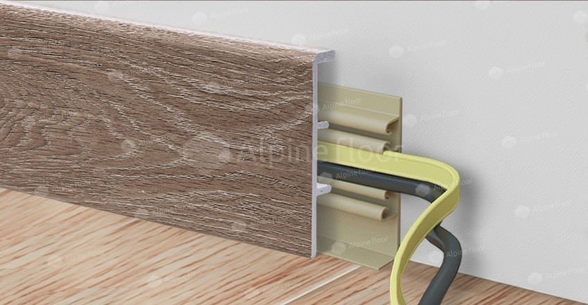 Напольный плинтус Rico Concept 80 Дуб каньон кремовый (2200*20*80 мм) — купить в Астрахани