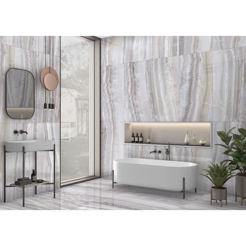 Керамогранит "Ennface" 600*1200 Ivory Extra High Glossy Полированный Серый — купить в Астрахани