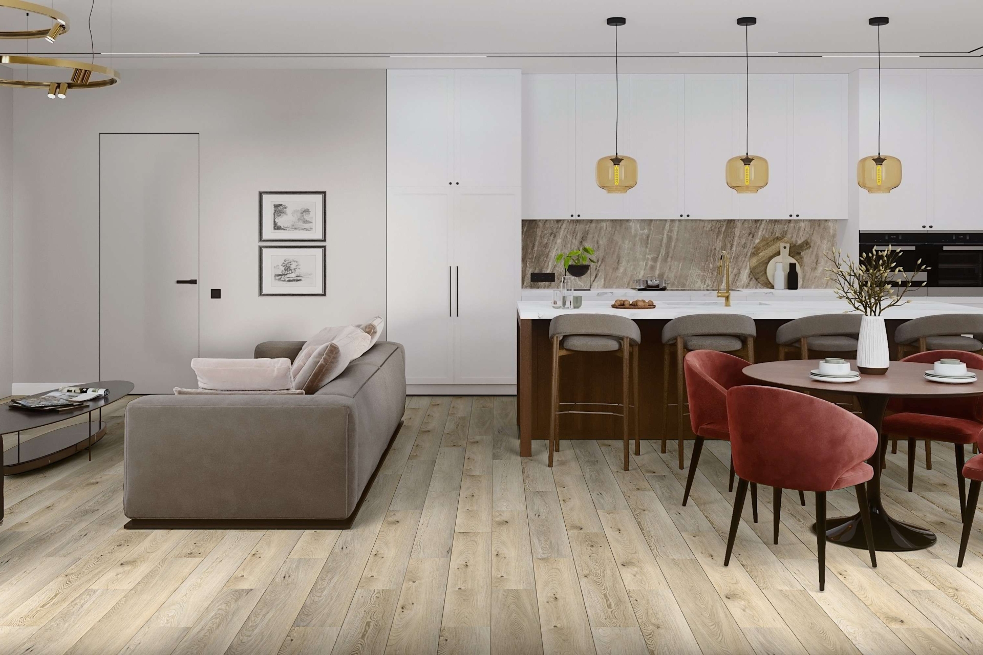 SPC ламинат «Damy Floor» Дуб Кавказский (1220*180*4 мм) — купить в Астрахани