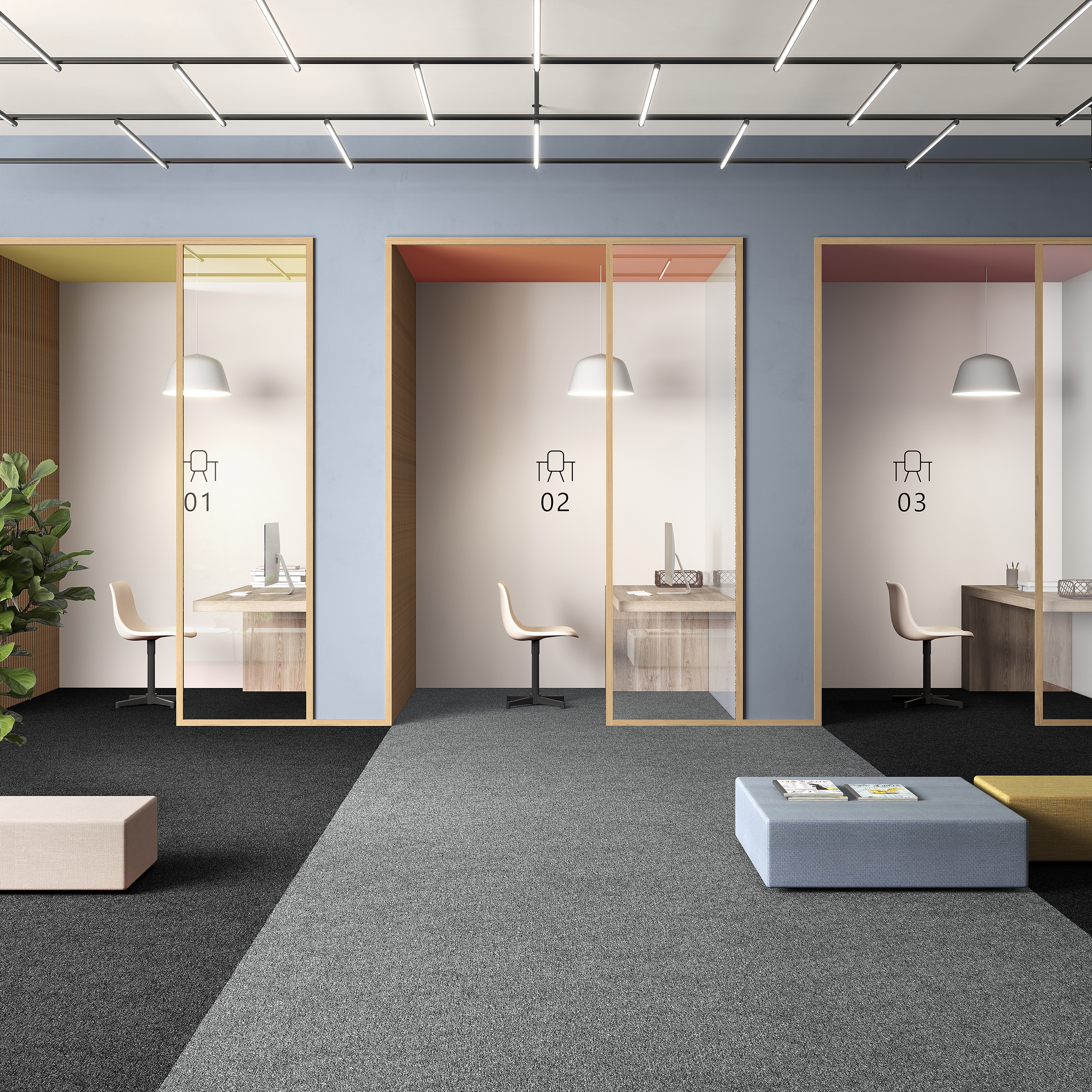 Ковровая плитка Medusa Tile 90 (500*500*5 мм) — купить в Астрахани